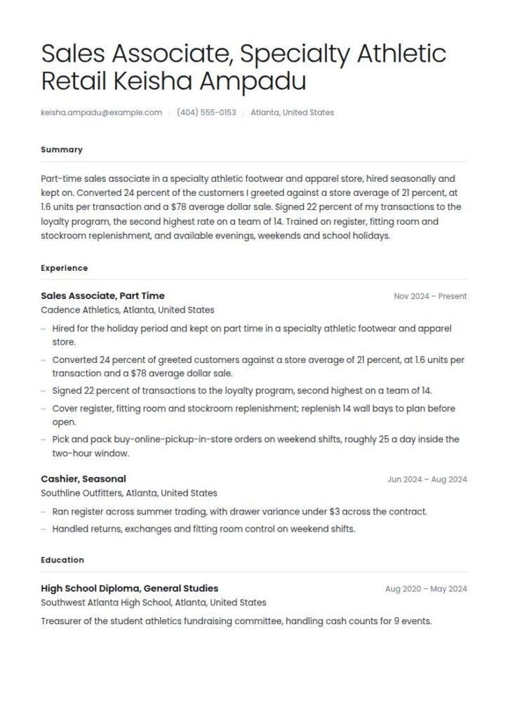 Sales Associate Resume Examples & Templates