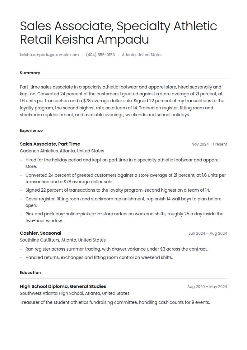 Sales Associate Resume Examples & Templates