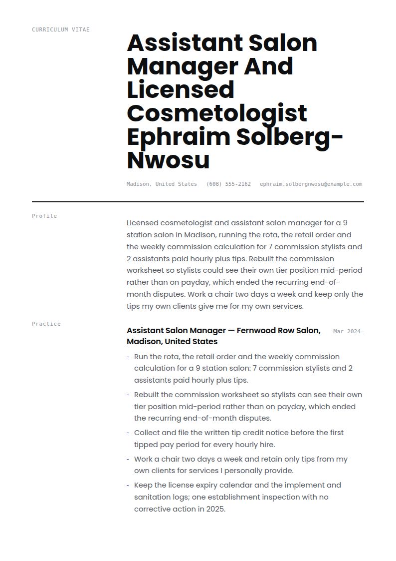 Salon Manager