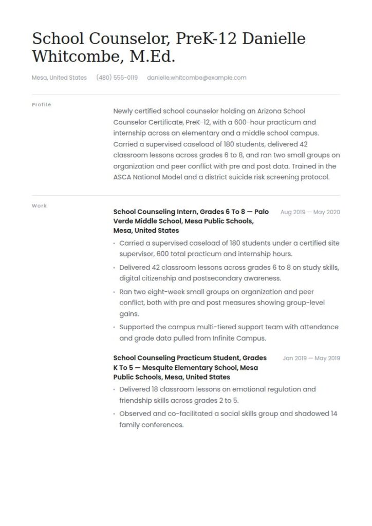 School Counselor Resume Examples & Templates