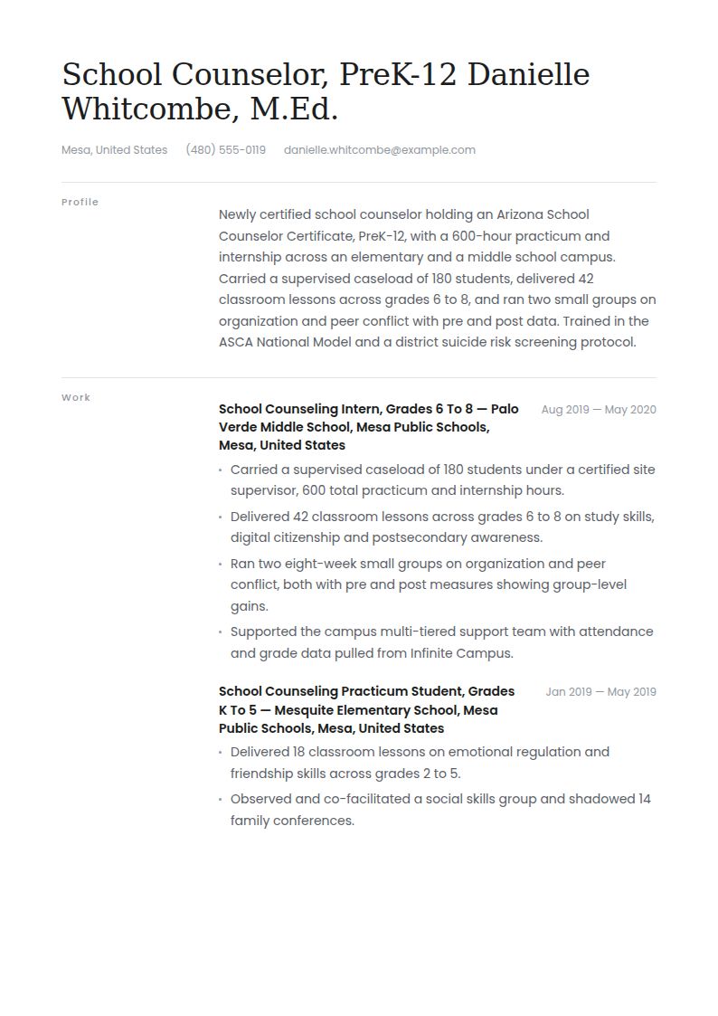 School Counselor Resume Examples & Templates