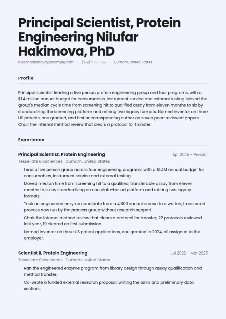 Scientist Resume Examples & Templates