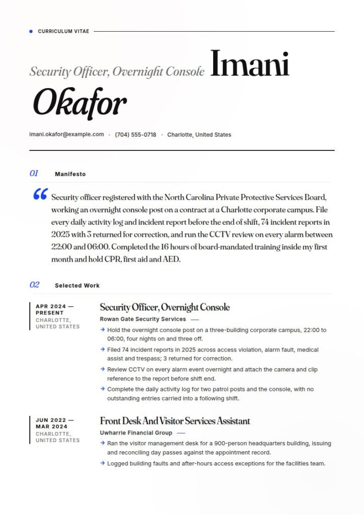Security Officer Resume Examples & Templates