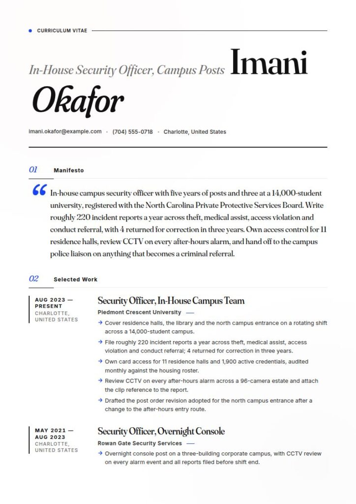 Security Officer Resume Examples & Templates