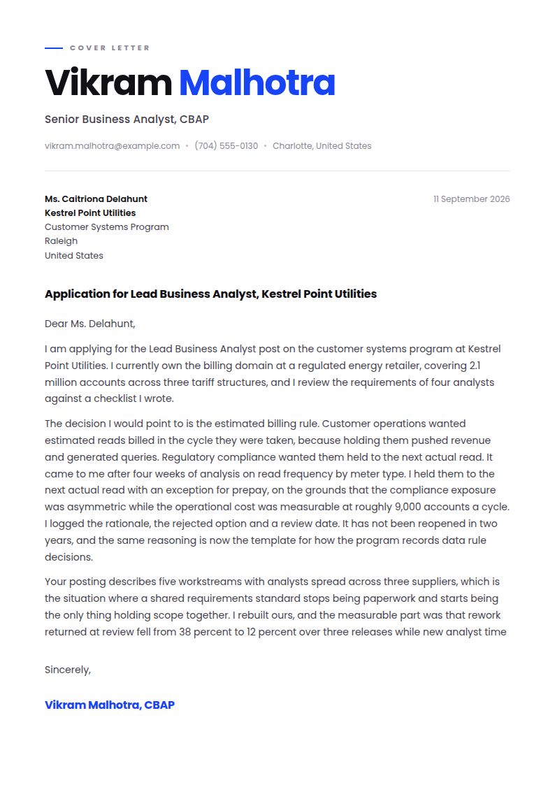 Senior Business Analyst