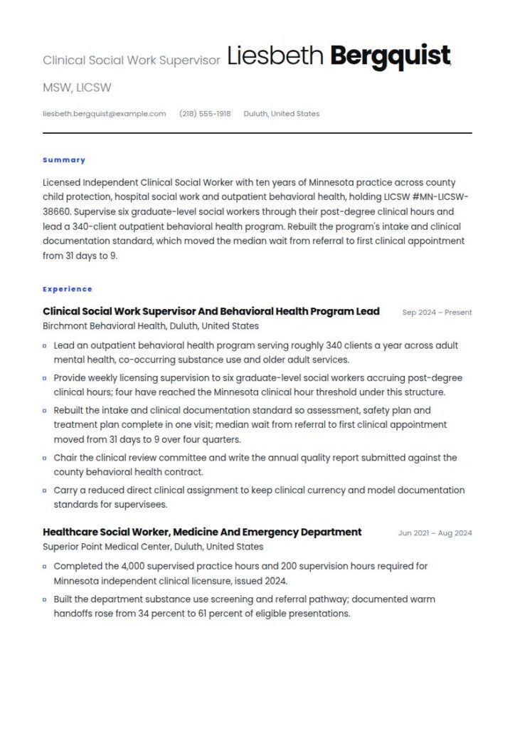 Social Worker Resume Examples & Templates