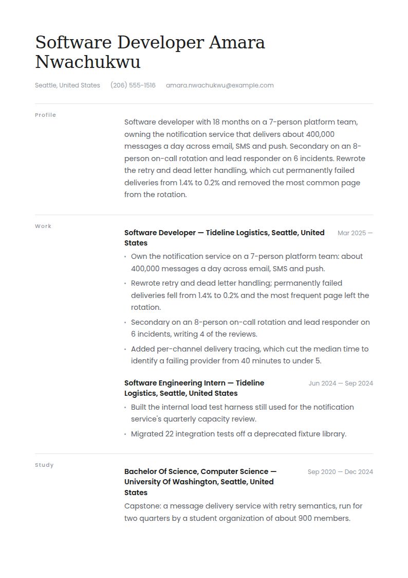 Software Developer Resume Examples & Templates
