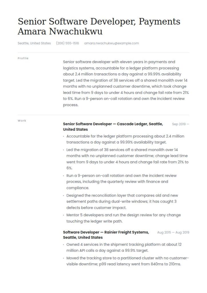 Software Developer Resume Examples & Templates