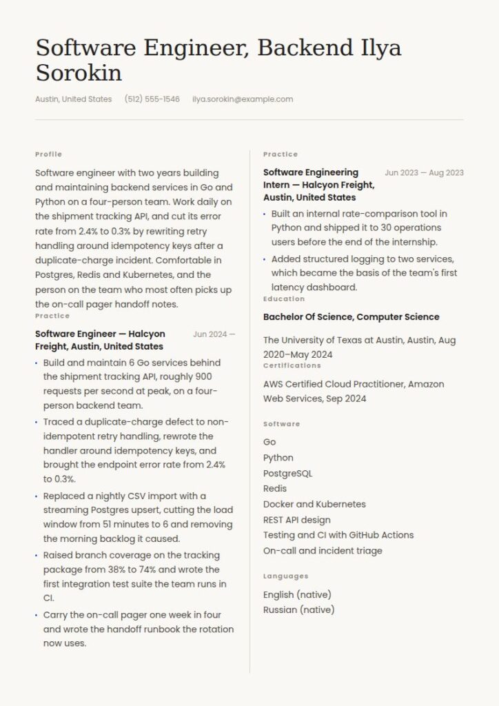 Software Engineer Resume Examples & Templates