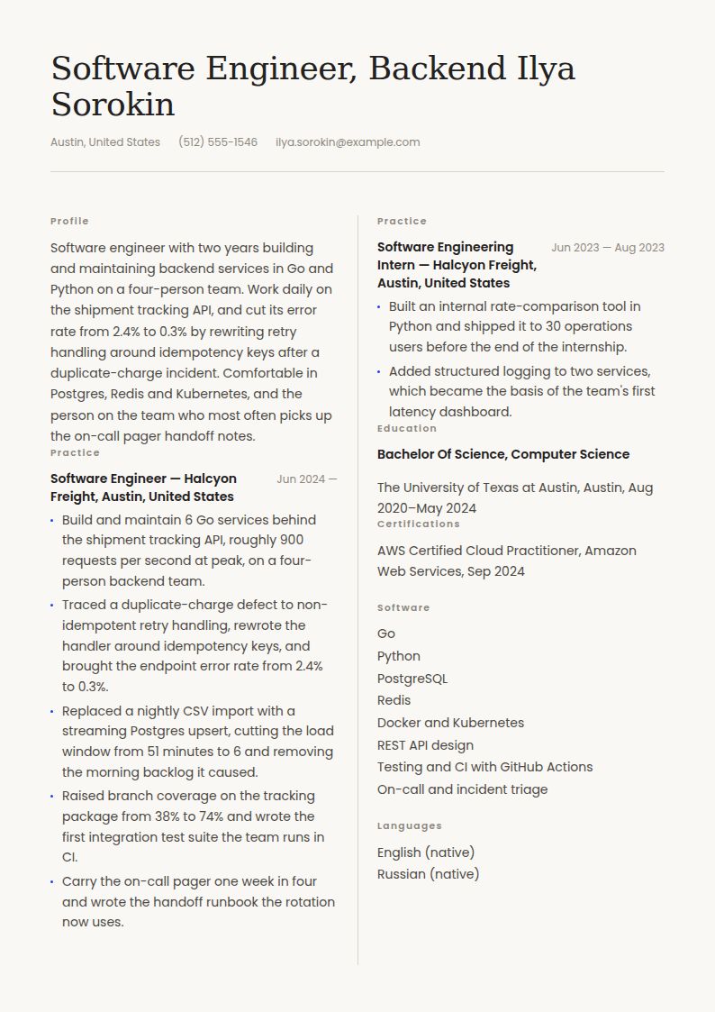 Software Engineer Resume Examples & Templates