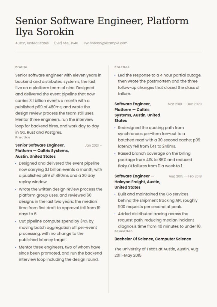Software Engineer Resume Examples & Templates