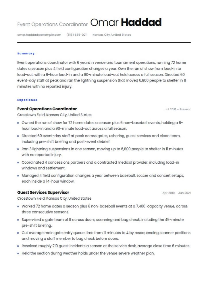 Sports Resume Examples & Templates