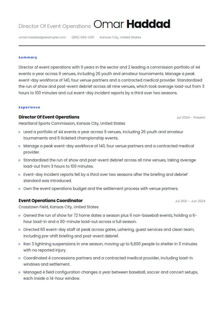 Sports Resume Examples & Templates