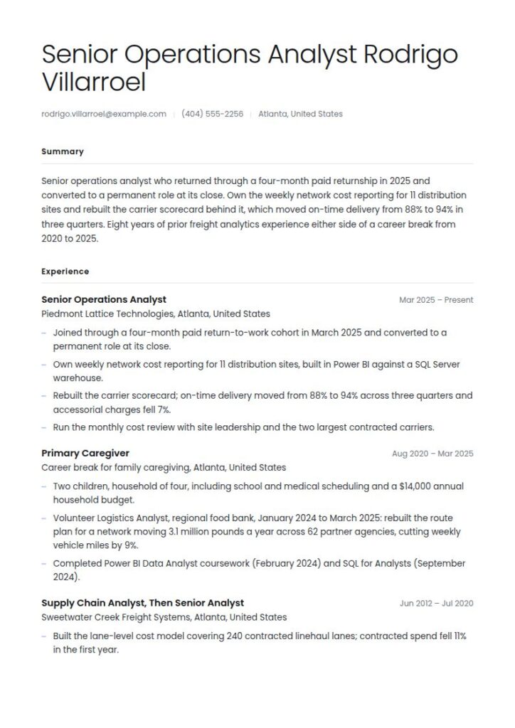 Stay-at-Home Dad Resume Examples & Templates