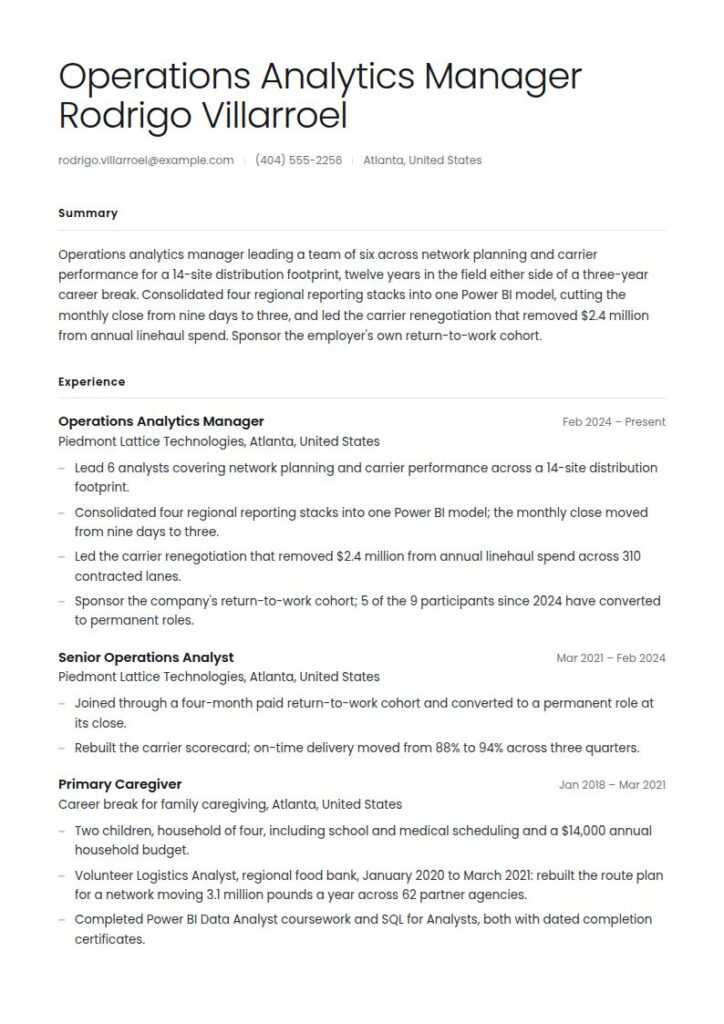 Stay-at-Home Dad Resume Examples & Templates