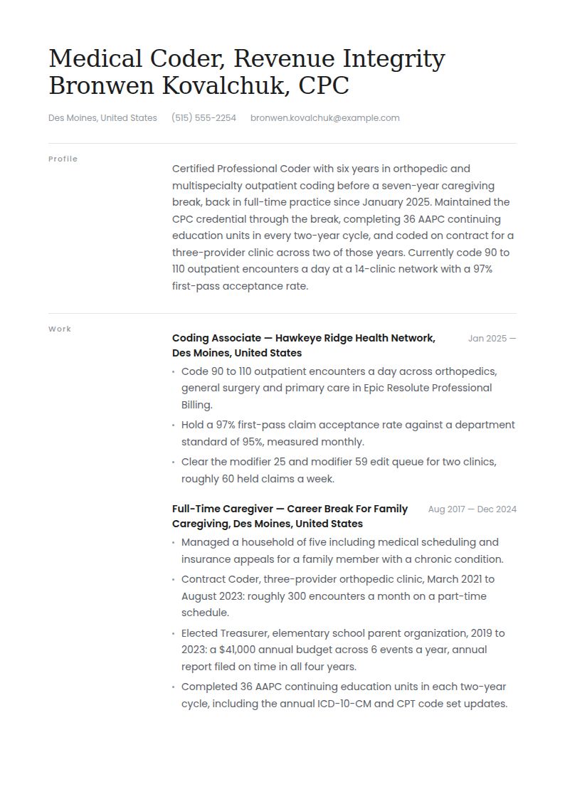 Stay-at-Home Mom Resume Examples & Templates