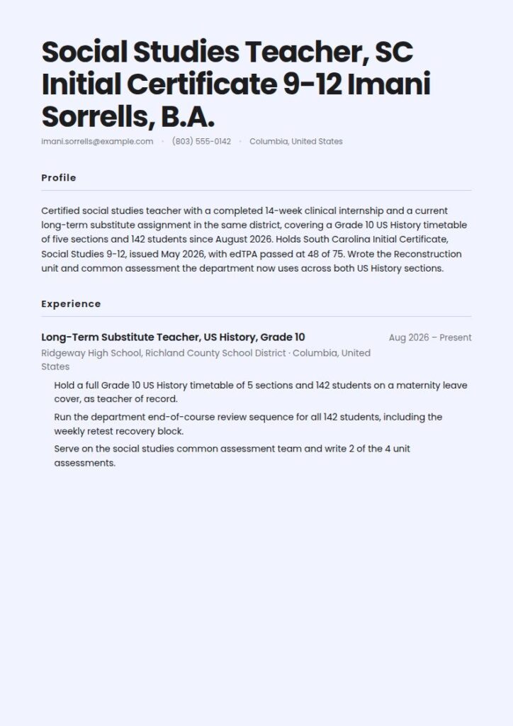 Student Teacher Resume Examples & Templates