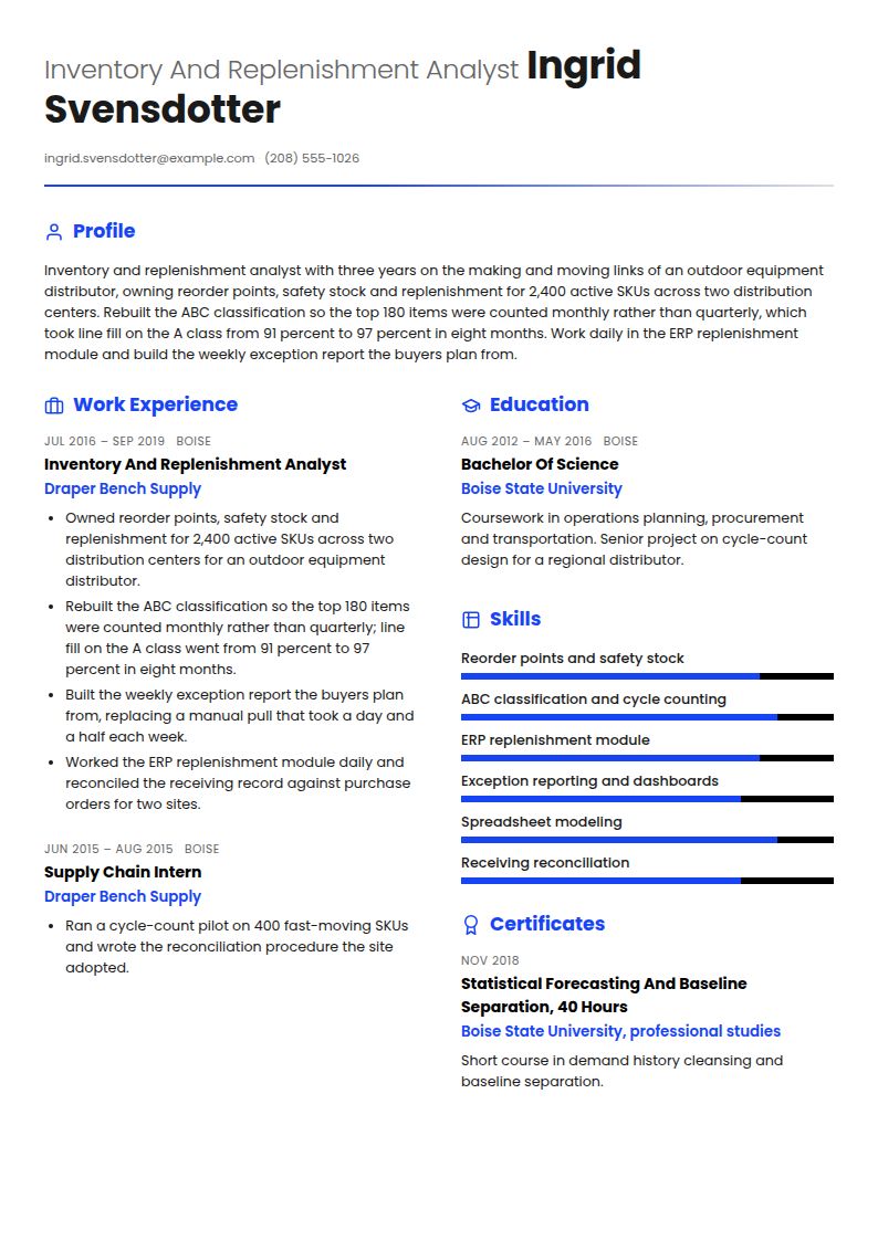 Supply Chain Resume Examples & Templates