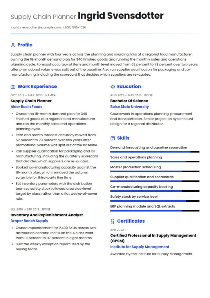 Supply Chain Resume Examples & Templates