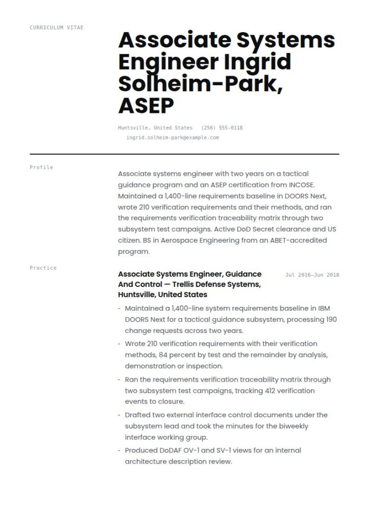 Systems Engineer Resume Examples & Templates