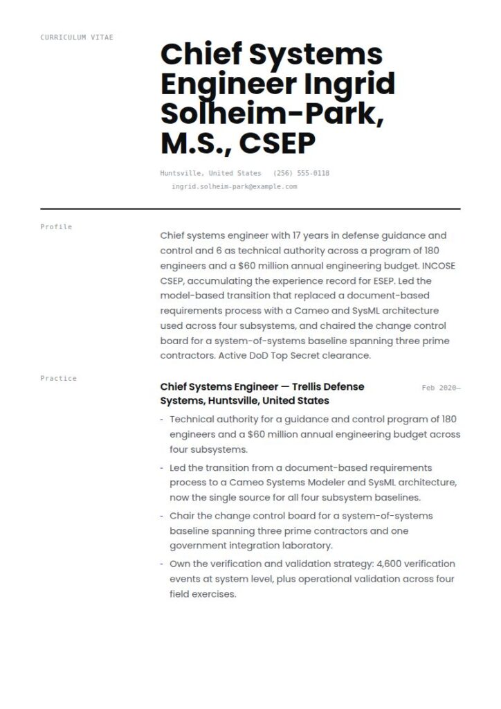 Systems Engineer Resume Examples & Templates