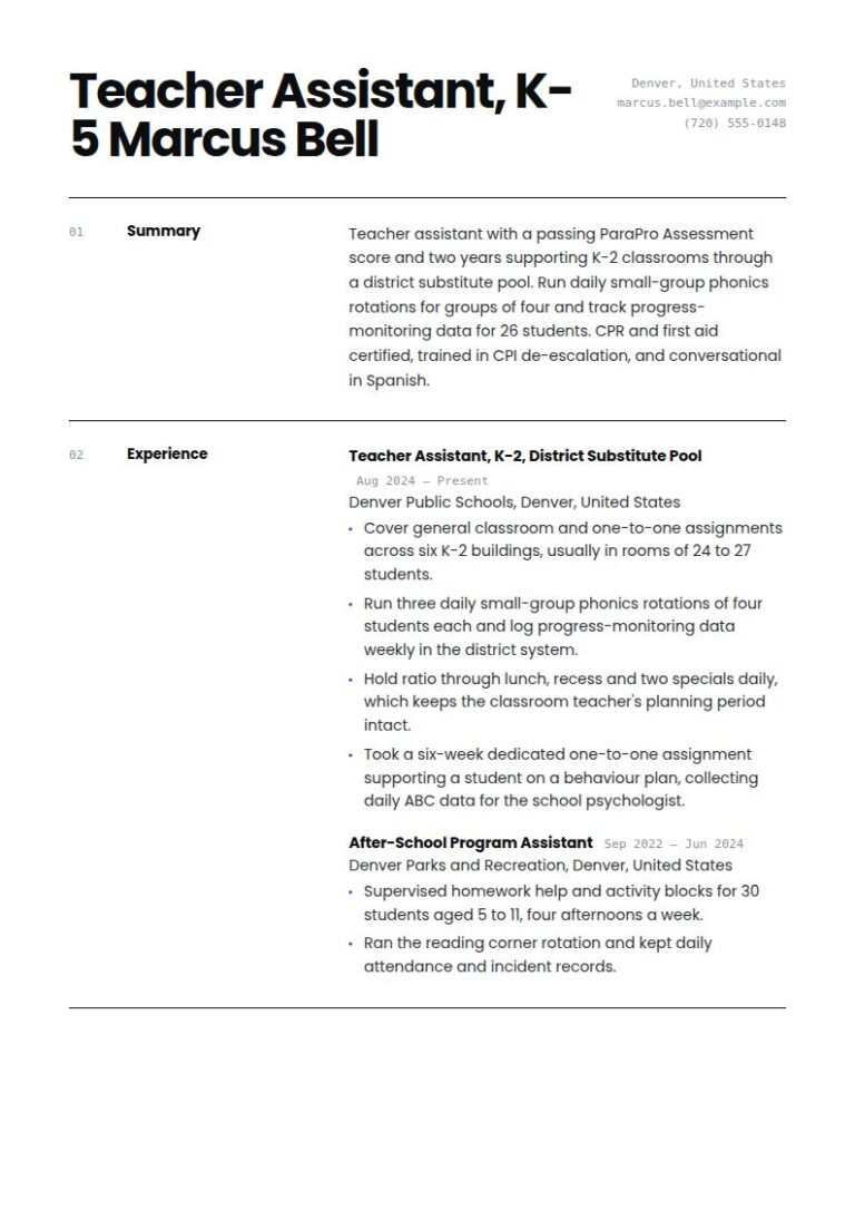 Teacher Assistant