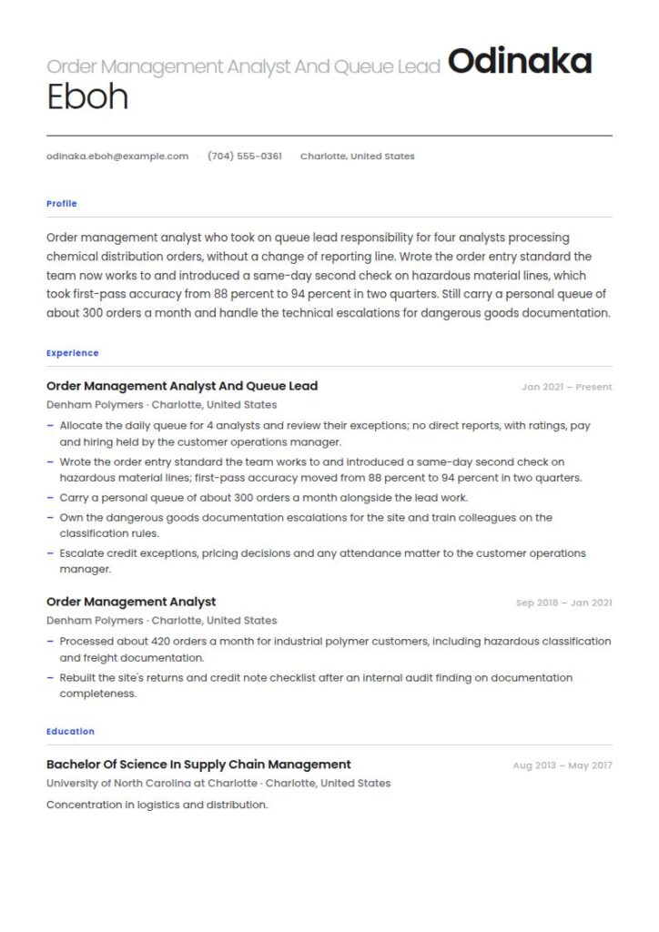 Team Lead Resume Examples & Templates