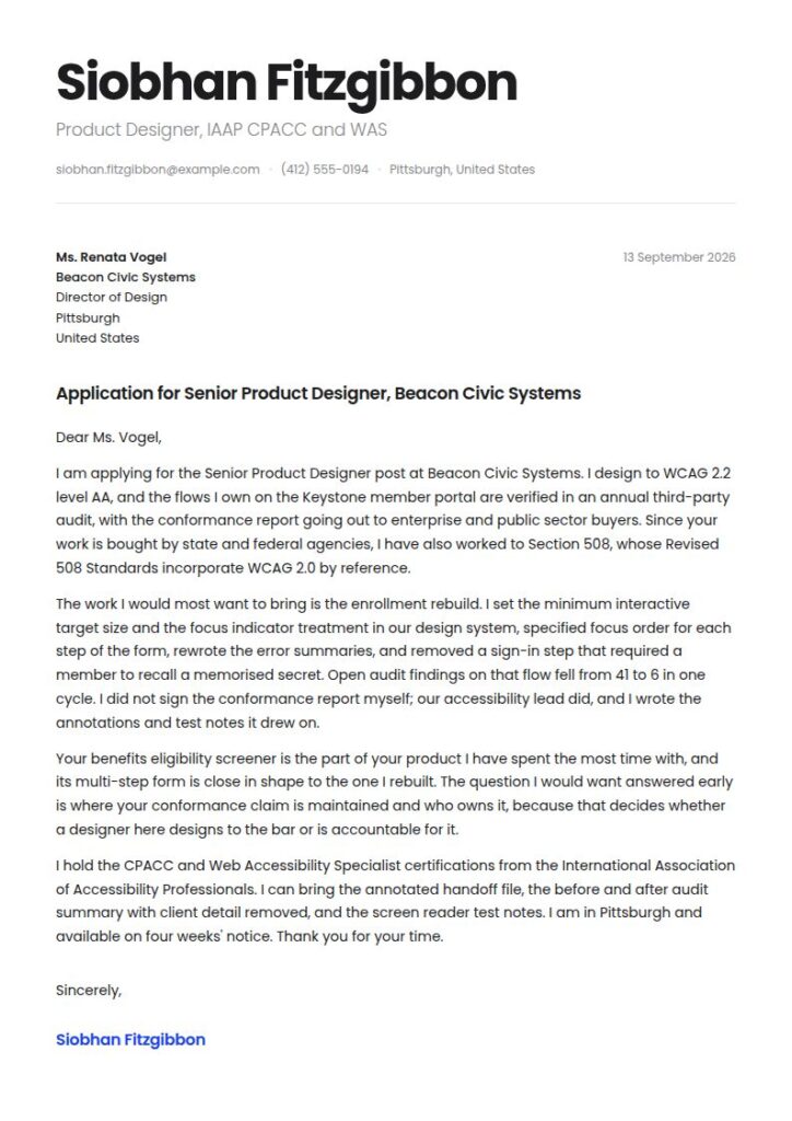 UX Designer Cover Letter Examples & Templates