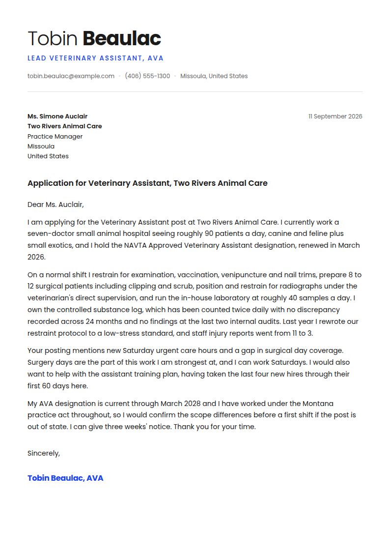 Veterinary Assistant
