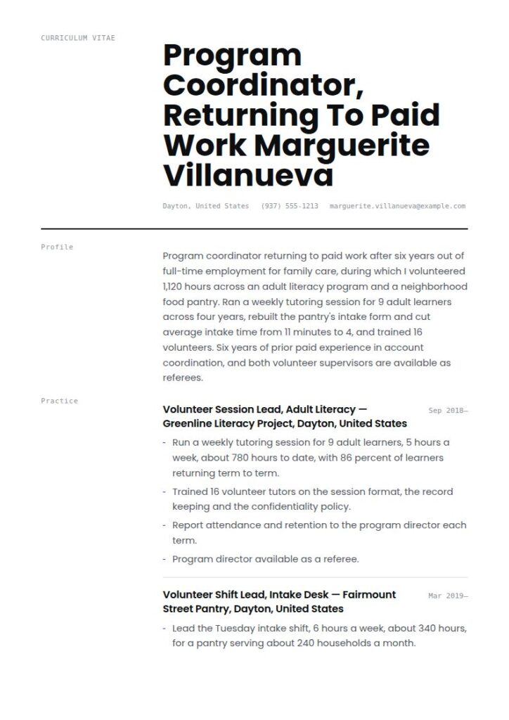 Volunteer Resume Examples & Templates