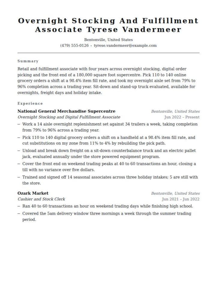 Walmart Resume Examples & Templates