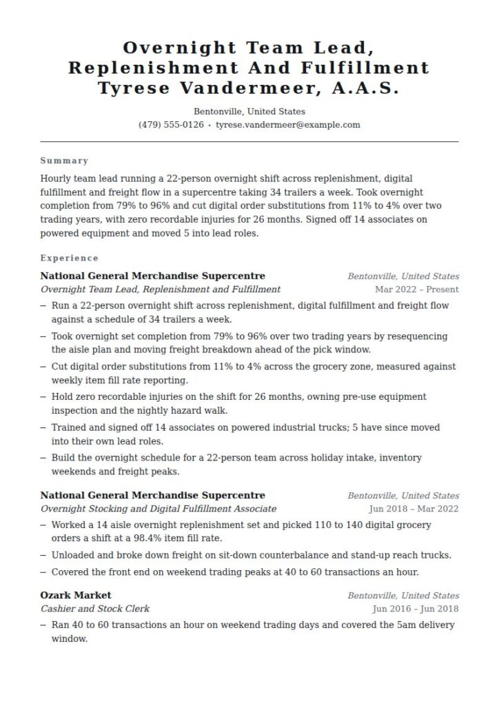 Walmart Resume Examples & Templates